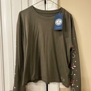 NWT Life is Good Western Long Sleeve Shirt